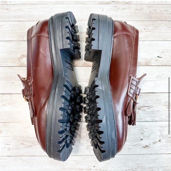 Sezane Amy Loafers Glossy Chocolate Brown Size 38 US 7 NEW - Picture 6 of 12